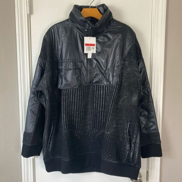 NWT Nike Women’s City Ready Black 1/4 Zip Training Jacket Oversized Fit Size L - Picture 1 of 11